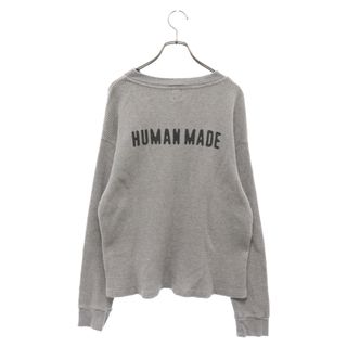 ヒューマンメイド(HUMAN MADE)のHUMAN MADE ヒューマンメイド ハートロゴ ワッフル サーマル 長袖Tシャツ グレー(Tシャツ/カットソー(七分/長袖))