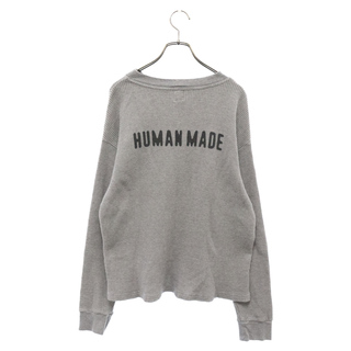 ヒューマンメイド(HUMAN MADE)のHUMAN MADE ヒューマンメイド ハートロゴ ワッフル サーマル 長袖Tシャツ グレー(Tシャツ/カットソー(七分/長袖))