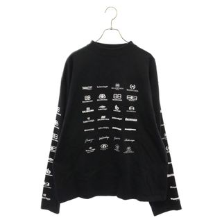 バレンシアガ(Balenciaga)のBALENCIAGA バレンシアガ 23SS ロゴプリント ARCHIVES LOGOS L/S TEE 長袖トレーナー ブラック 720250 TNVQ7(スウェット)