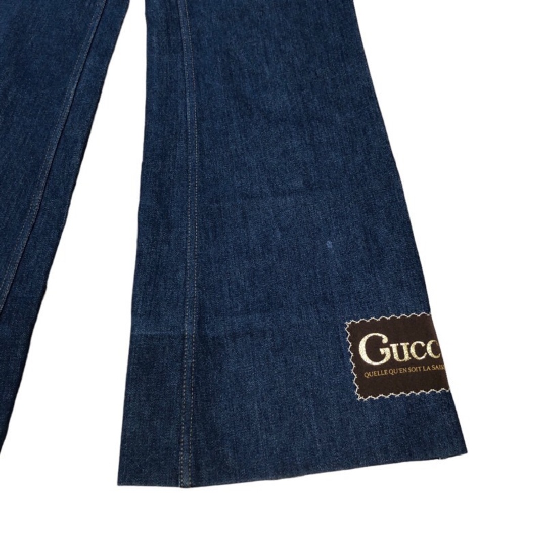 Gucci - グッチ GUCCI ラベル付きワイドフレアデニムパンツ 624217 Gucci - グッチ GUCCI ラベル付きワイドフレアデニムパンツ 624217