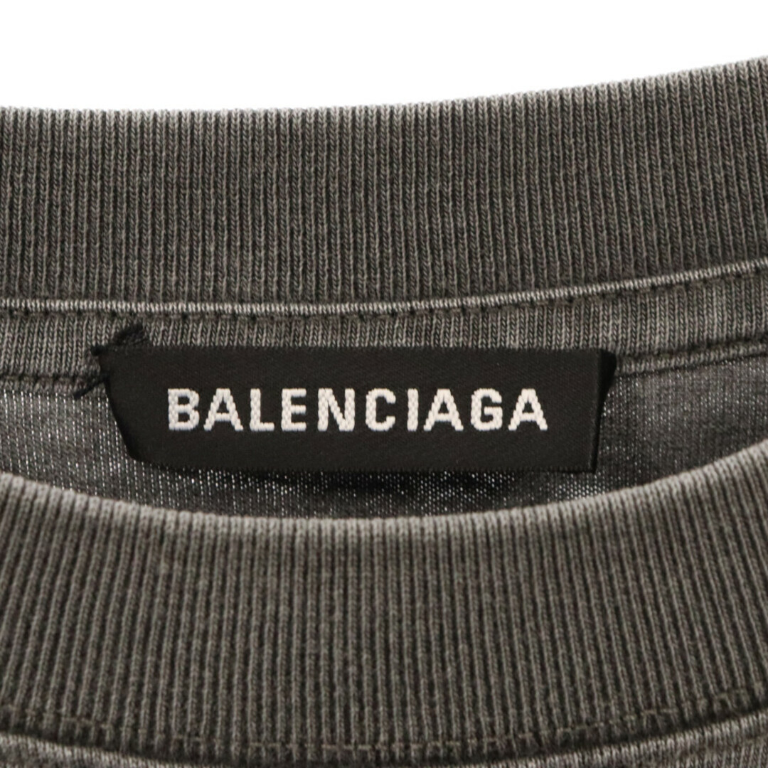 Balenciaga(バレンシアガ)のBALENCIAGA バレンシアガ 18AW Europa Print OverSize Tee ヨーロッパ プリント オーバーサイズ 半袖Tシャツ チャコールグレー 535717 TAV04 メンズのトップス(Tシャツ/カットソー(半袖/袖なし))の商品写真