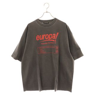 バレンシアガ(Balenciaga)のBALENCIAGA バレンシアガ 18AW Europa Print OverSize Tee ヨーロッパ プリント オーバーサイズ 半袖Tシャツ チャコールグレー 535717 TAV04(Tシャツ/カットソー(半袖/袖なし))