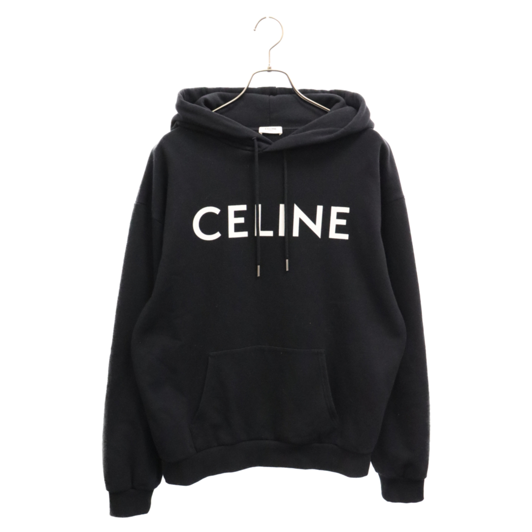 celine(セリーヌ)のCELINE セリーヌ 21SS クラシックロゴプリント ルーズプルオーバーパーカー ブラック 2Y321670Q メンズのトップス(パーカー)の商品写真