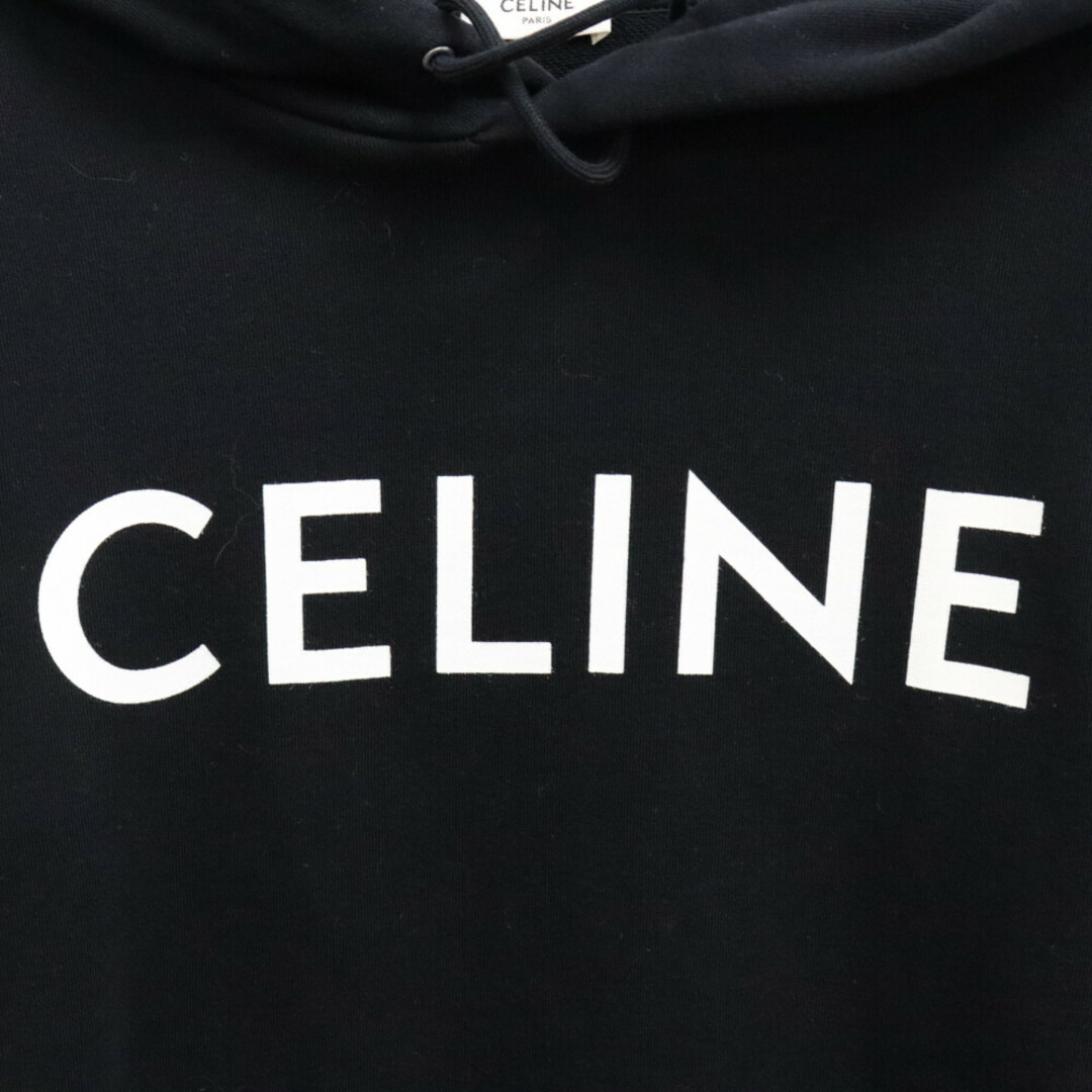 celine(セリーヌ)のCELINE セリーヌ 21SS クラシックロゴプリント ルーズプルオーバーパーカー ブラック 2Y321670Q メンズのトップス(パーカー)の商品写真