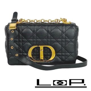 Dior - ■中古■　ディオール チェーン ショルダー バッグ カナージュ ラム ブラック M9242 【116841】