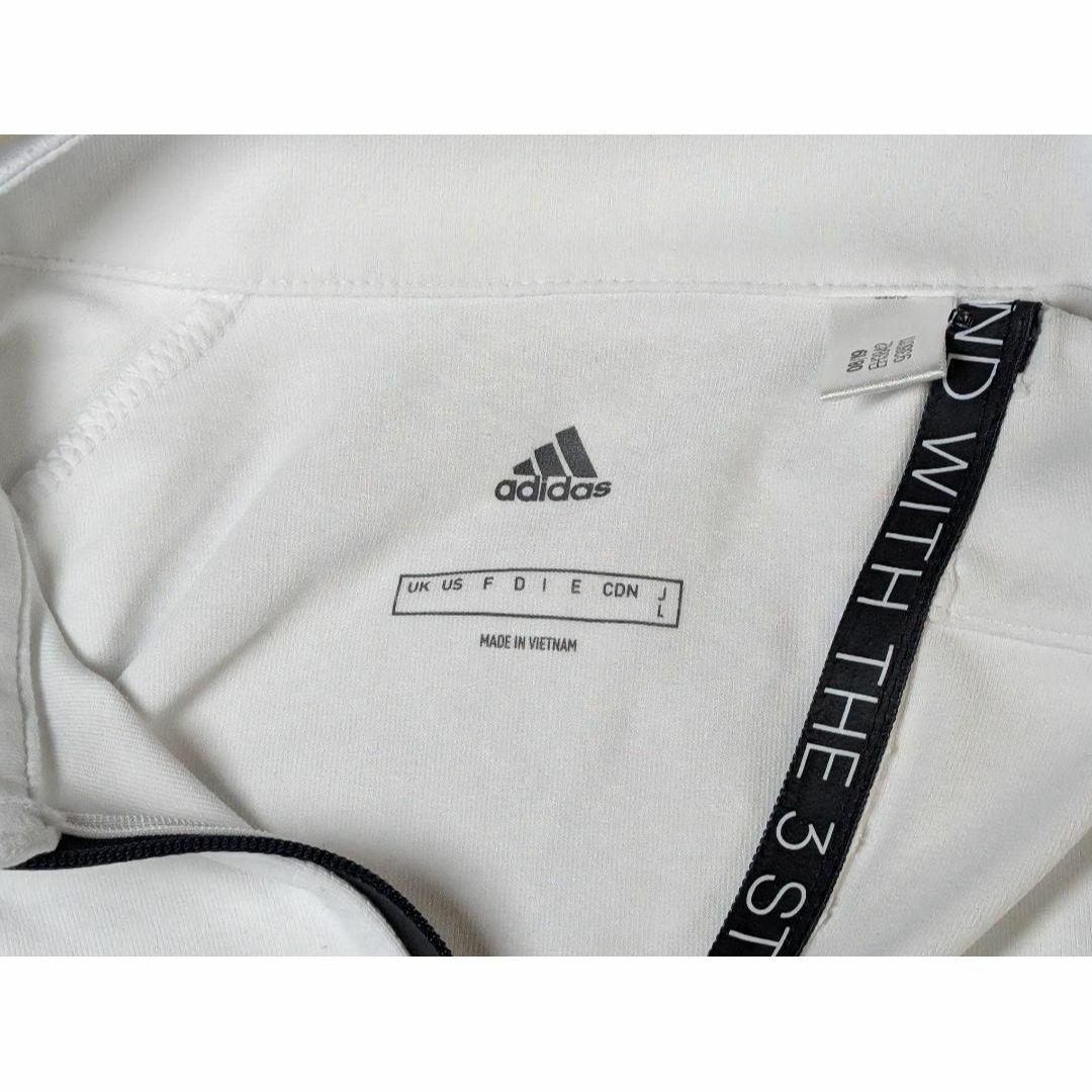 adidas(アディダス)の【アディダス】長袖　ゴルフシャツ　ポロシャツ　白　L　ハーフジップ スポーツ/アウトドアのゴルフ(ウエア)の商品写真