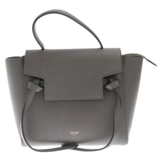 セリーヌ(celine)のCELINE セリーヌ NANO BELT BAG GRAINED CALFSKIN ナノ ベルト ハンドバッグ グレインドカーフスキン グレー(ハンドバッグ)