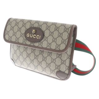 グッチ(Gucci)のGUCCI グッチ GGスプリーム ネオヴィンテージ シェリーライン PVC レザーボディバッグ ショルダーバッグベージュ 498980 493075(ショルダーバッグ)