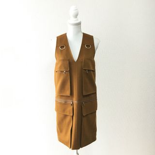 マックスマーラ(Max Mara)の美品　近年　MaxMara マックスマーラ　キャメル100パーセント　ワンピース(ひざ丈ワンピース)