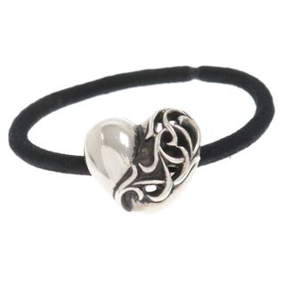 クロムハーツ(Chrome Hearts)のCHROME HEARTS クロムハーツ HAIRBAND ハートボタンヘアゴム コンチョ シルバー(その他)