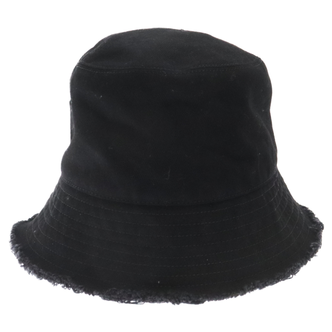 LOEWE(ロエベ)のLOEWE ロエベ FRAYED BUCKET HAT レザーロゴパッチ フレイド バケットハット 帽子 ブラック K820HB1X20 メンズの帽子(ハット)の商品写真