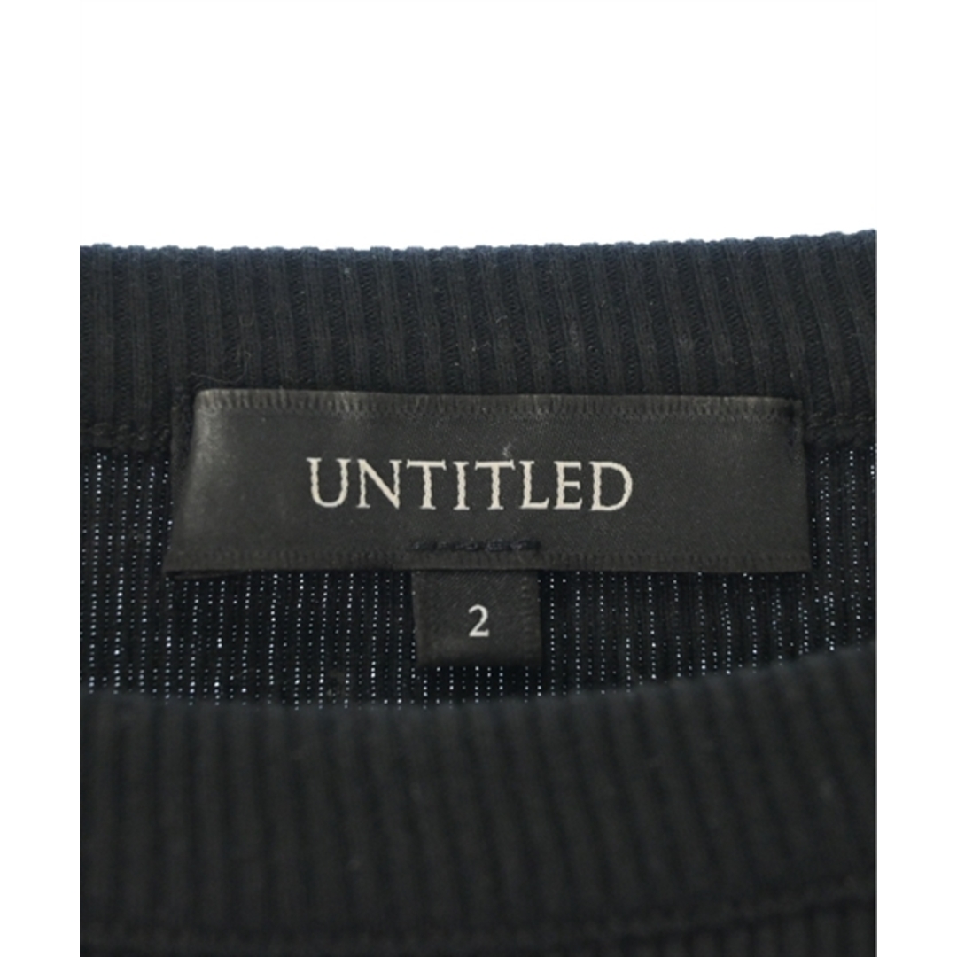 UNTITLED(アンタイトル)のUNTITLED アンタイトル Tシャツ・カットソー 2(M位) 黒 【古着】【中古】 レディースのトップス(カットソー(半袖/袖なし))の商品写真