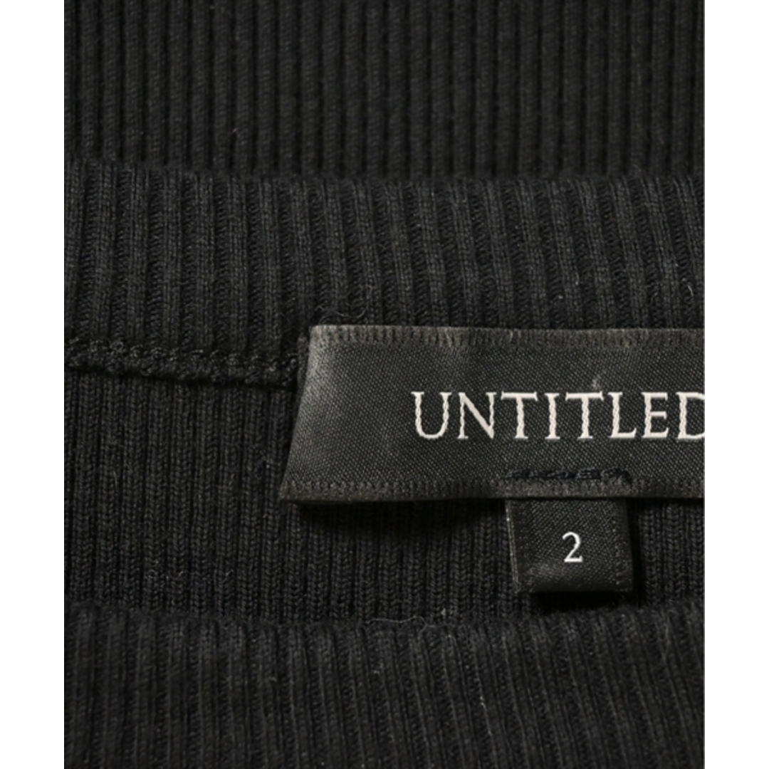 UNTITLED(アンタイトル)のUNTITLED アンタイトル Tシャツ・カットソー 2(M位) 黒 【古着】【中古】 レディースのトップス(カットソー(半袖/袖なし))の商品写真