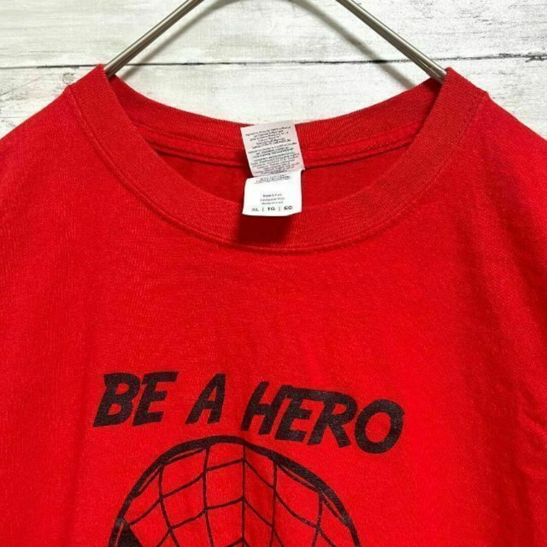 GILDAN(ギルタン)のh37 US古着　GILDAN　半袖Tシャツ　BE A HERO　スパイダーマン メンズのトップス(Tシャツ/カットソー(半袖/袖なし))の商品写真