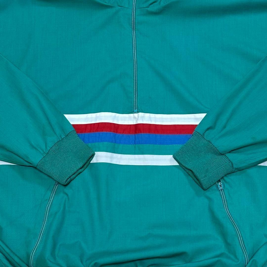 ヴィンテージ　ハーフジップジャケット　グリーン　マルチカラー　M メンズのジャケット/アウター(その他)の商品写真