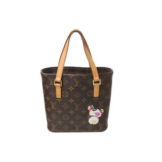 ルイヴィトン(LOUIS VUITTON)のLOUIS VUITTON ルイヴィトン 村上隆 ハンドバッグ ヴァヴァンPM モノグラムパンダ M51173 ブラウン ゴールド金具 美品 中古 62184(ハンドバッグ)