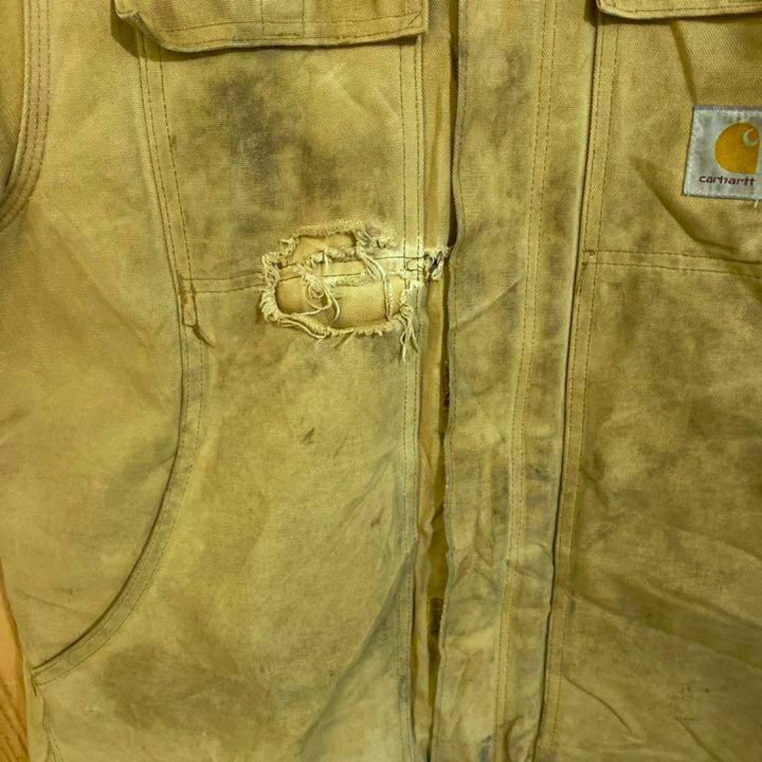 カーハート ダックジャケット ベージュ ビッグサイズ US古着 ブルゾン メンズ メンズのジャケット/アウター(ブルゾン)の商品写真