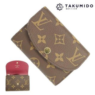 ルイヴィトン(LOUIS VUITTON)のルイヴィトン 三つ折り財布 ポルトモネ ロザリ M41939 未使用 モノグラム ライン フューシャ レザー LOUIS VUITTON 【中古】 | サイフ コンパクトウォレット レディース ファッション LV さいふ ブランド小物 プレゼント 美品 (財布)