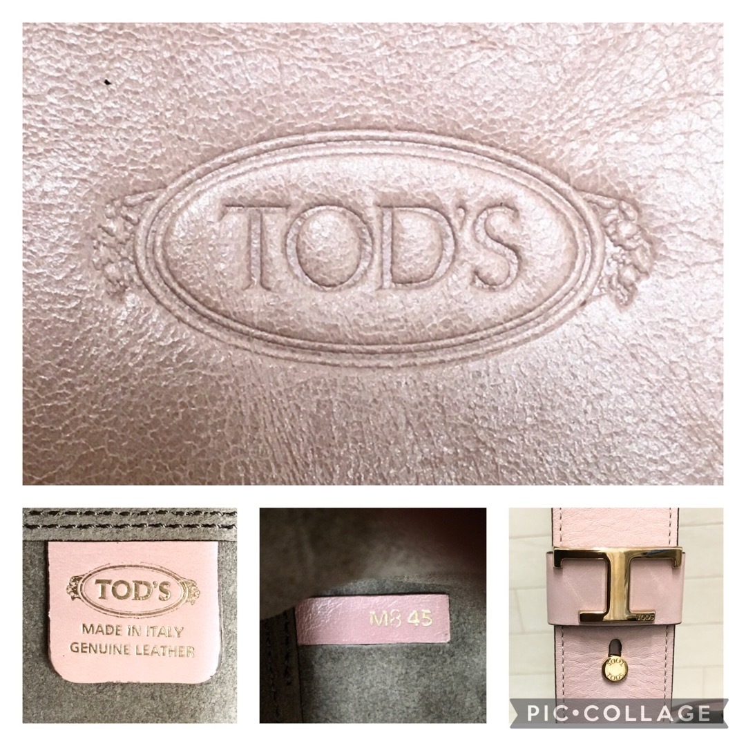 TOD'S(トッズ)の☆美品・ポーチ付☆TOD’S Tタイムレス バケット レザーショルダーバッグ レディースのバッグ(ショルダーバッグ)の商品写真