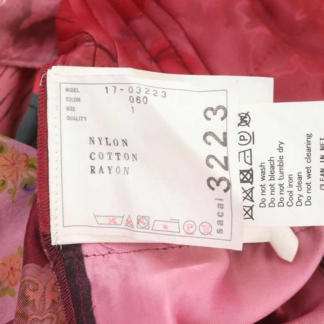 sacai(サカイ)のサカイ フラワー柄×プリーツラップスカート マルチカラー 17-03223 レディースのスカート(ひざ丈スカート)の商品写真