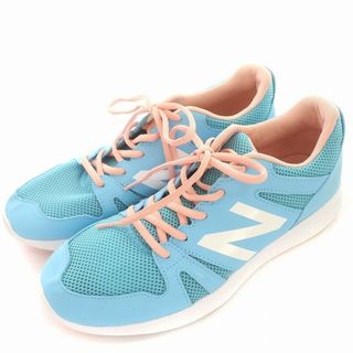 ニューバランス(New Balance)のニューバランス 570  KJ570BCY メッシュ 25cm 水色 ピンク(スニーカー)