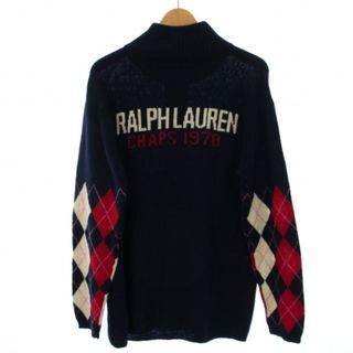 チャップス(CHAPS)のCHAPS RALPH LAUREN トラックジャケット ハイネック L 紺(ブルゾン)