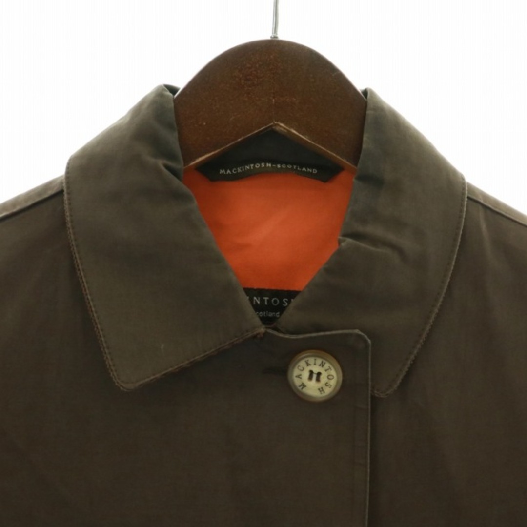 MACKINTOSH(マッキントッシュ)のマッキントッシュ ステンカラーコート ゴム引き ロゴボタン 32 Y50-02 レディースのジャケット/アウター(その他)の商品写真