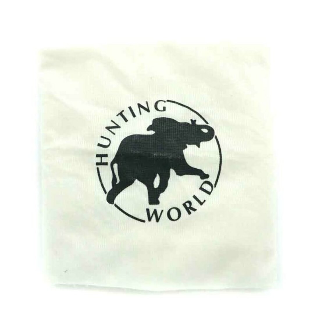 HUNTING WORLD(ハンティングワールド)のハンティングワールド トートバッグ レザー エンボスロゴ 黒 ブラック レディースのバッグ(トートバッグ)の商品写真