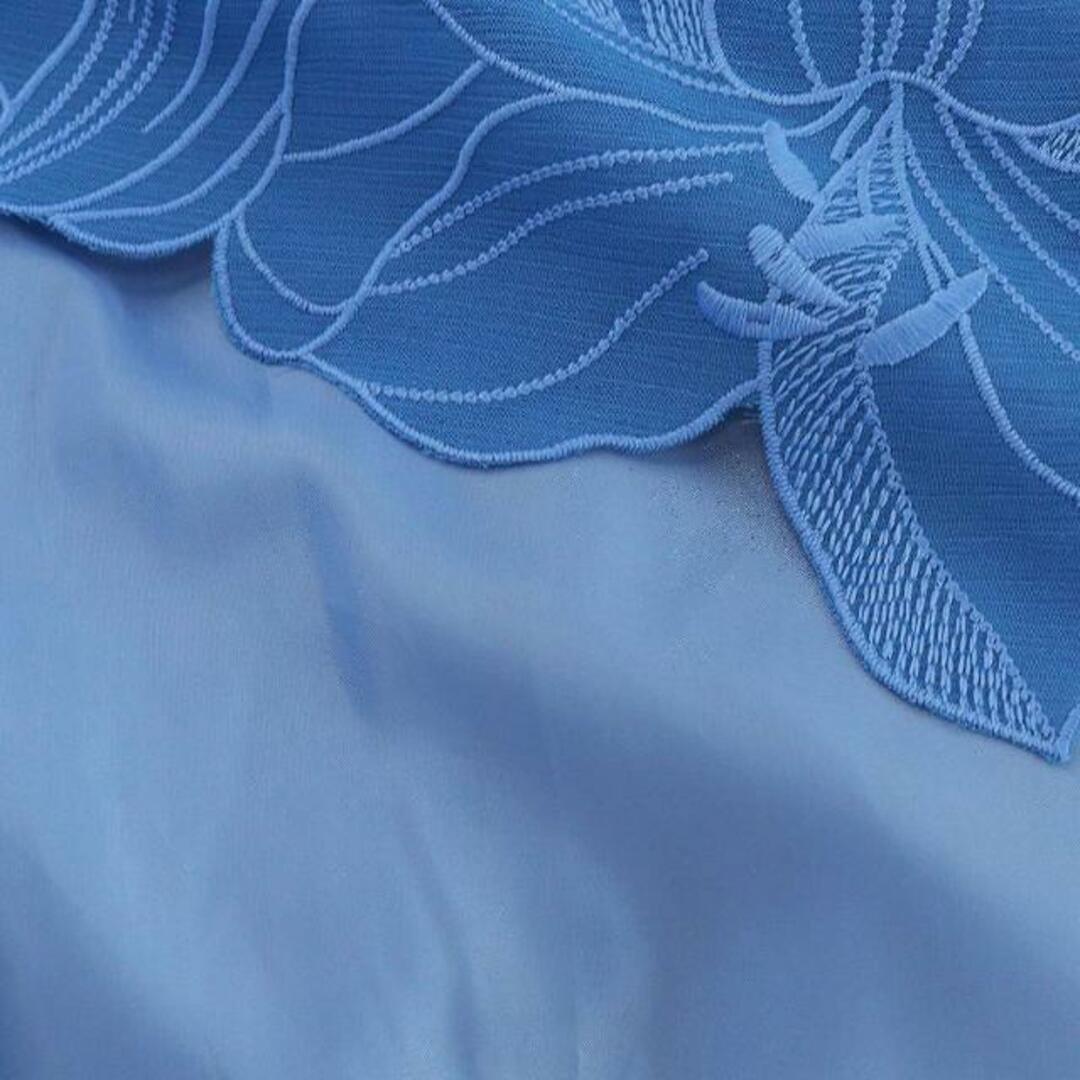 GRACE CONTINENTAL(グレースコンチネンタル)のグレースコンチネンタル 22SS フラワー刺繍ギャザースカート 36 S 青 レディースのスカート(ロングスカート)の商品写真