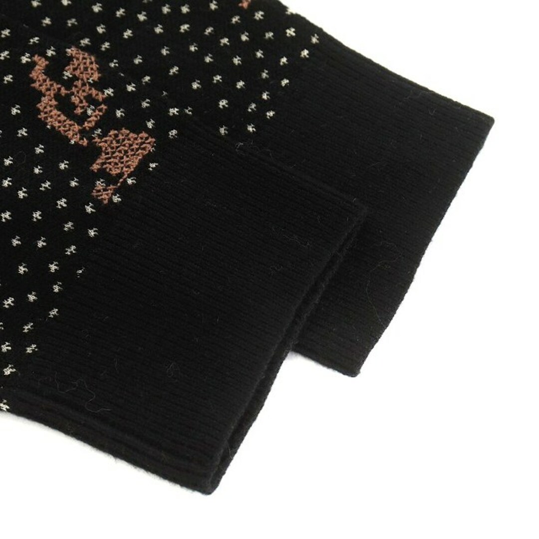GRACE CONTINENTAL(グレースコンチネンタル)のグレースコンチネンタル 20AW ローズ刺繍ニットトップ 36 S 黒 レディースのトップス(ニット/セーター)の商品写真