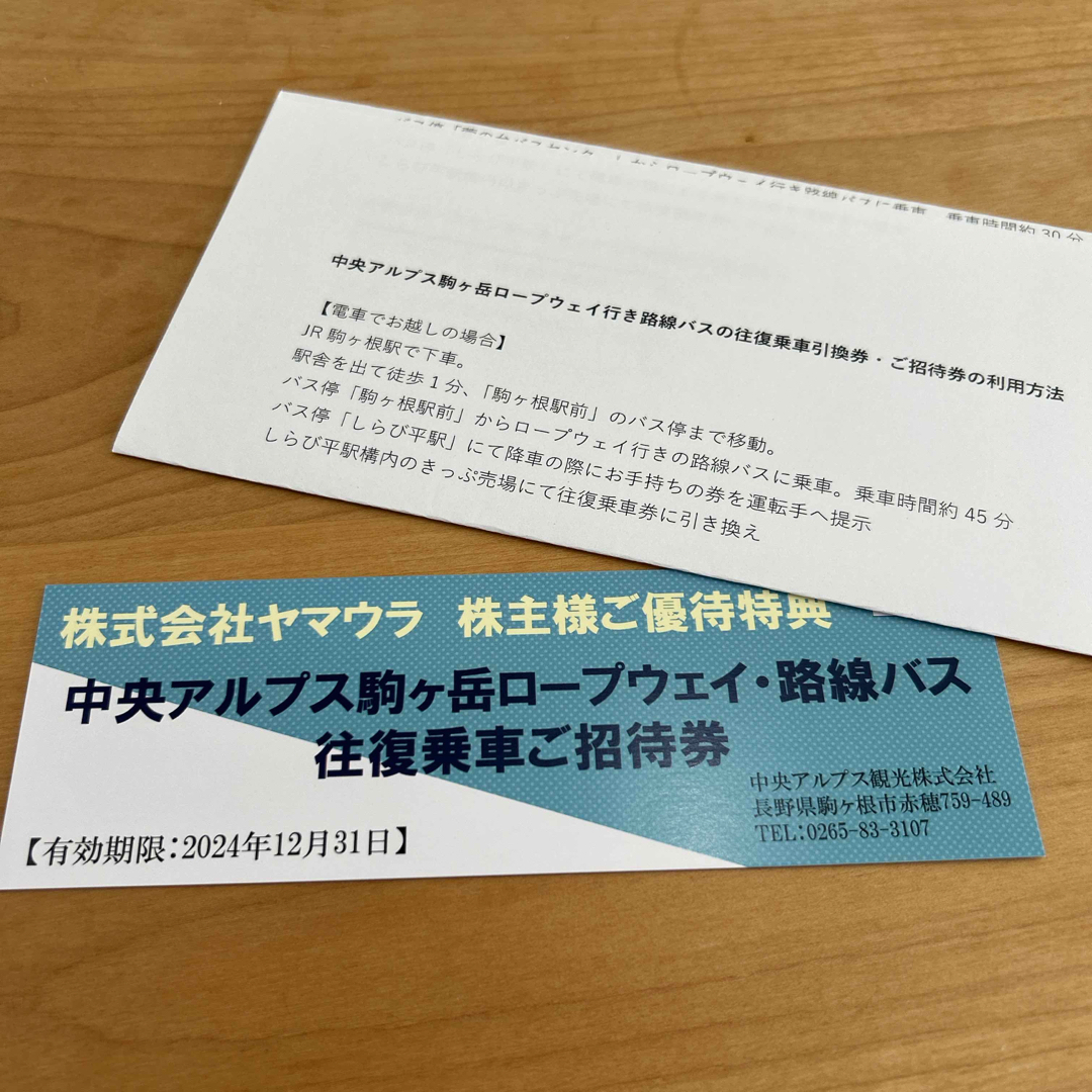 ヤマウラ 株主優待 チケットの優待券/割引券(その他)の商品写真