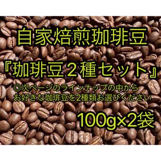 【自家焙煎珈琲豆】100g×お好きな2種セット