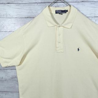 ポロラルフローレン(POLO RALPH LAUREN)の①23T ポロラルフローレン 半袖ポロシャツ ポニー刺繍 無地黄メンズ夏物古着(ポロシャツ)