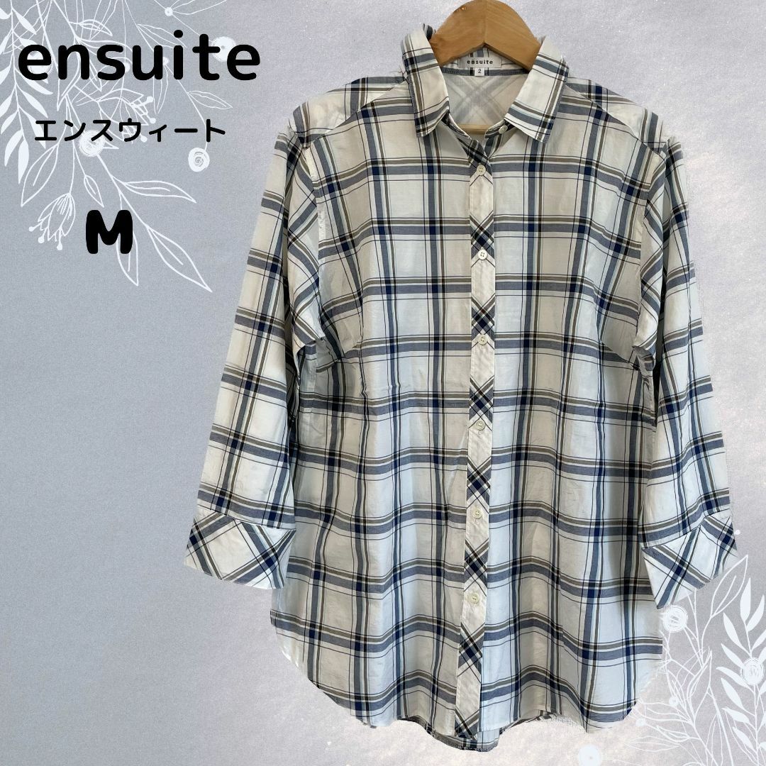 ensuite(エンスウィート)のensuite エンスウィート チェックシャツ レディース トップス サイズM レディースのトップス(シャツ/ブラウス(長袖/七分))の商品写真