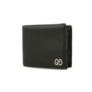 グッチ(Gucci)の【4hb2092】グッチ 財布/インターロッキングG/473922/レザー/ブラック/シルバー金具 【中古】 メンズ(財布)