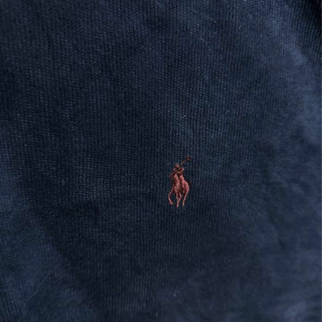 POLO RALPH LAUREN(ポロラルフローレン)のラルフローレン ハーフジップ ビッグサイズ ニット セーター ロゴ USA古着 メンズのトップス(ニット/セーター)の商品写真