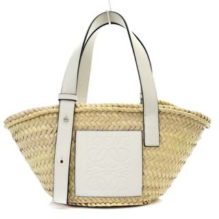 ロエベ(LOEWE)のロエベ Small Basket Bag In Palm ナチュラル/ホワイト(かごバッグ/ストローバッグ)