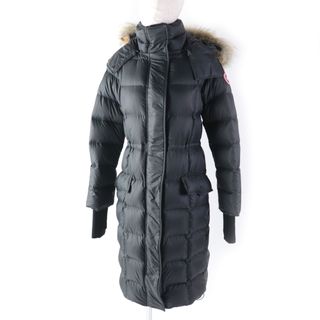 カナダグース(CANADA GOOSE)の極美品★CANADA GOOSE カナダグース 3206L Lunenberg Parka ルーネンバーグパーカ フード・ファー・ロゴワッペン付 ZIP UP ロング丈 ダウンコート グレー S/P カナダ製 国内正規品(ダウンコート)