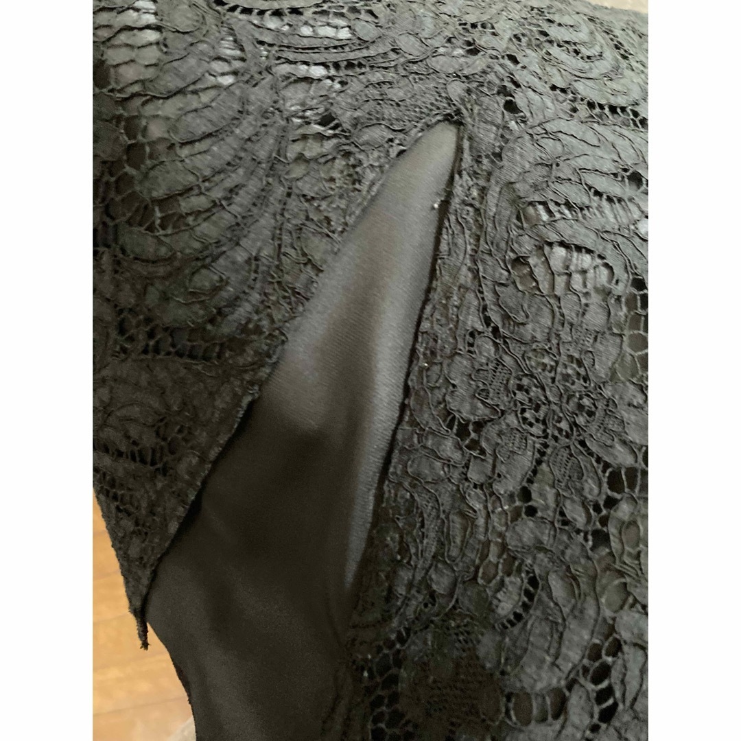 ドゥーズィエムクラス　黒レーススカート レディースのスカート(ひざ丈スカート)の商品写真