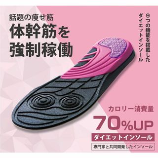 体幹筋エクササイズインソールツインボー/筋力UP O脚 極薄 ウォーキング(L)(エクササイズ用品)