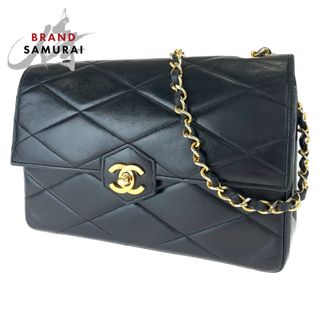 シャネル(CHANEL)の希少 美品 CHANEL シャネル マトラッセ ダイヤモンドステッチ ココマーク ターンロック ブラック 黒 ゴールド金具 ラムスキン チェーンショルダーバッグ レディース 405563 【中古】(ショルダーバッグ)