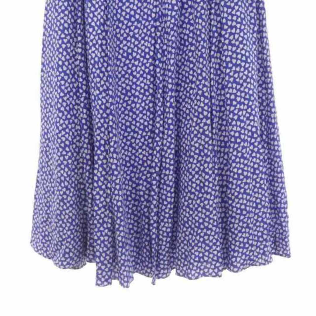 LOUNIE(ルーニィ)のルーニィ ハート柄スカート フレア ロング 38 青 白 ブルー ホワイト レディースのスカート(ロングスカート)の商品写真