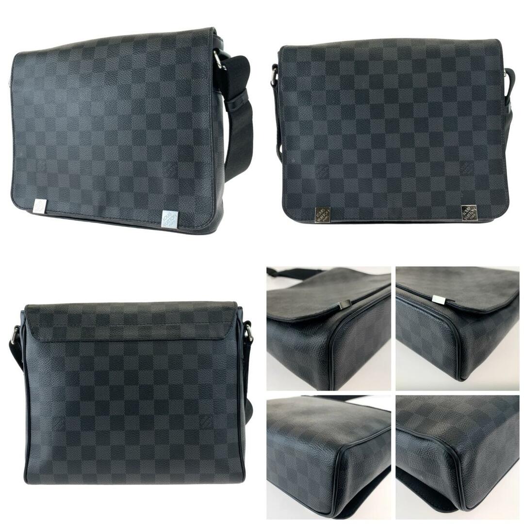 LOUIS VUITTON(ルイヴィトン)の美品 LOUIS VUITTON ルイヴィトン ダミエ グラフィット ディストリクトPM ブラック 黒 PVC N41028 ショルダーバッグ 斜め掛け メンズ 405542 【中古】 メンズのバッグ(ショルダーバッグ)の商品写真