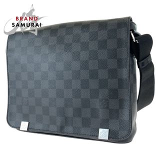 ルイヴィトン(LOUIS VUITTON)の美品 LOUIS VUITTON ルイヴィトン ダミエ グラフィット ディストリクトPM ブラック 黒 PVC N41028 ショルダーバッグ 斜め掛け メンズ 405542 【中古】(ショルダーバッグ)