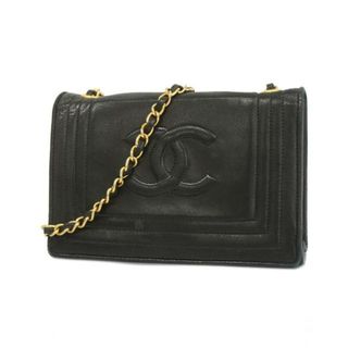 シャネル(CHANEL)の【4hc2624】シャネル ショルダーバッグ/チェーンショルダー/ラムスキン/ブラック/ゴールド金具 【中古】 レディース(ショルダーバッグ)