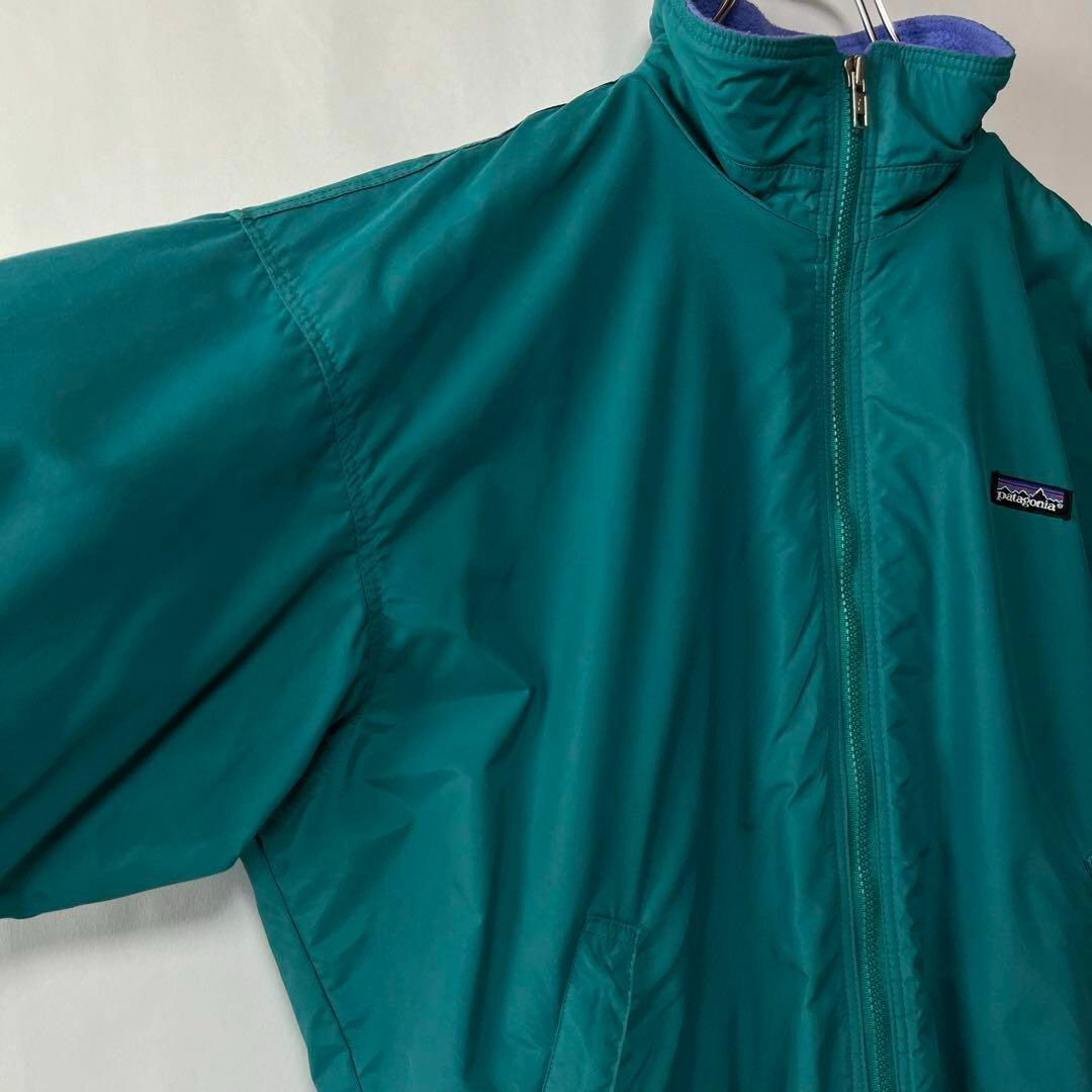 patagonia(パタゴニア)のUSA製　パタゴニア　シェルドシンチラジャケット　ナイロン　古着　グリーン　L メンズのジャケット/アウター(ナイロンジャケット)の商品写真