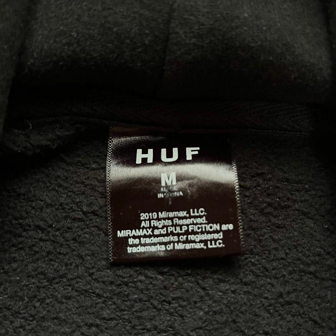HUF(ハフ)のHUF パルプ・フィクション　スウェットパーカー タランティーノ　M　ブラック メンズのトップス(パーカー)の商品写真