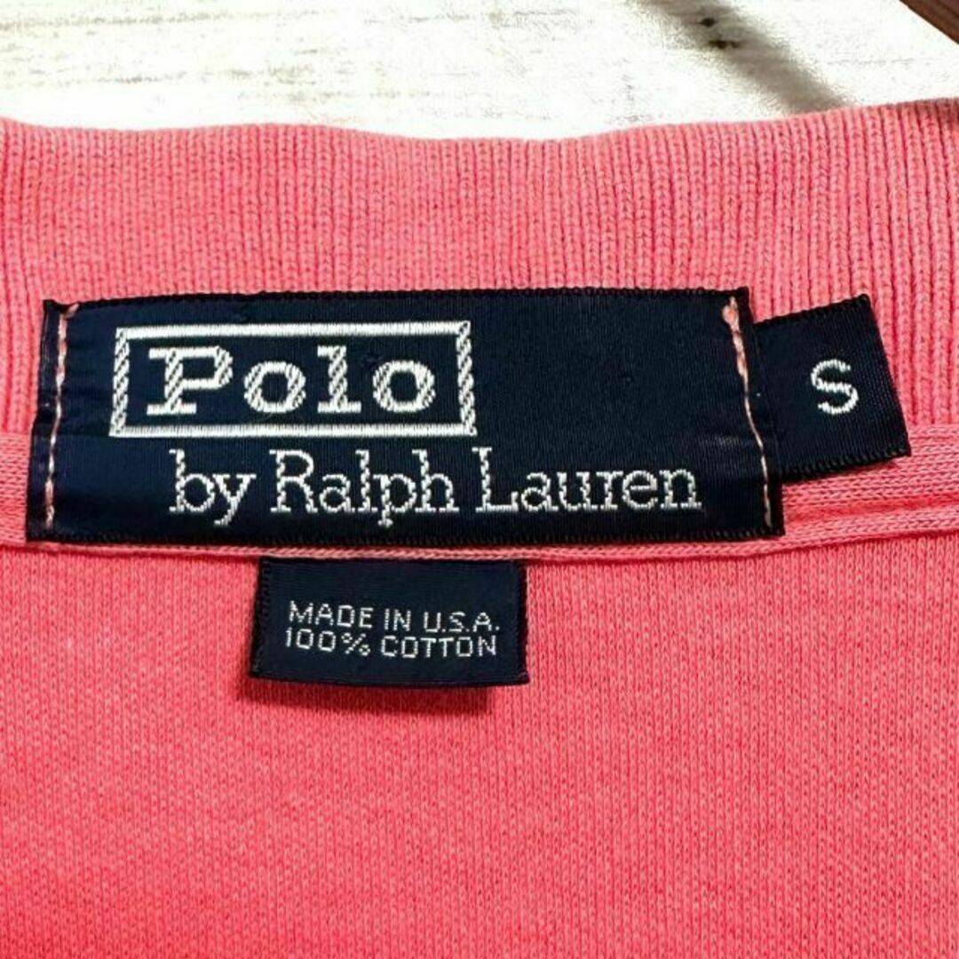 POLO RALPH LAUREN(ポロラルフローレン)の78g USA製 ポロラルフローレン 半袖ポロシャツ ポニー刺繍 ピンク メンズのトップス(ポロシャツ)の商品写真