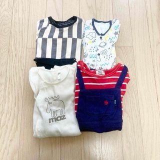 モズ(moz)の子供服　まとめ売り　男の子　ロンパース　POLO　moz　ベビー服　半袖(ロンパース)