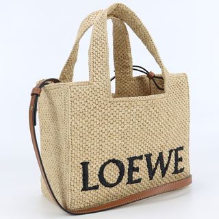 ロエベ(LOEWE)のロエベ トート スモール ロエベフォント A685B59X03 カゴバッグ(かごバッグ/ストローバッグ)